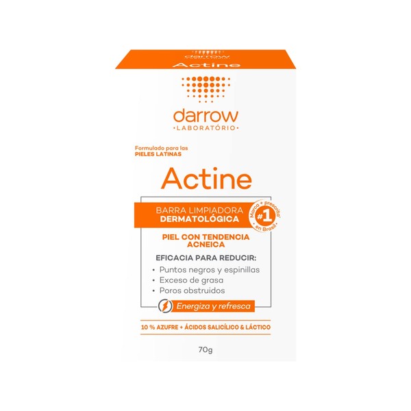 Darrow Actine, Barra Limpiadora con Vitamina C, Piel Grasa -