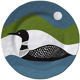 Merritt Loons by Kate Nelligan 11.5-inch Melamine Dinner Plate, Set of 6