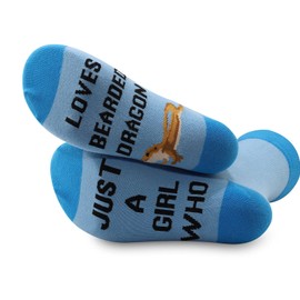 G2TUP 1 Pair Bearded Dragon Lover Gift Lizard Socks Bearded Dragon Gift Just A Girl Who Loves Bearded Dragon Socks Animal Lover Gift (Bearded Dragon 1 Pair)