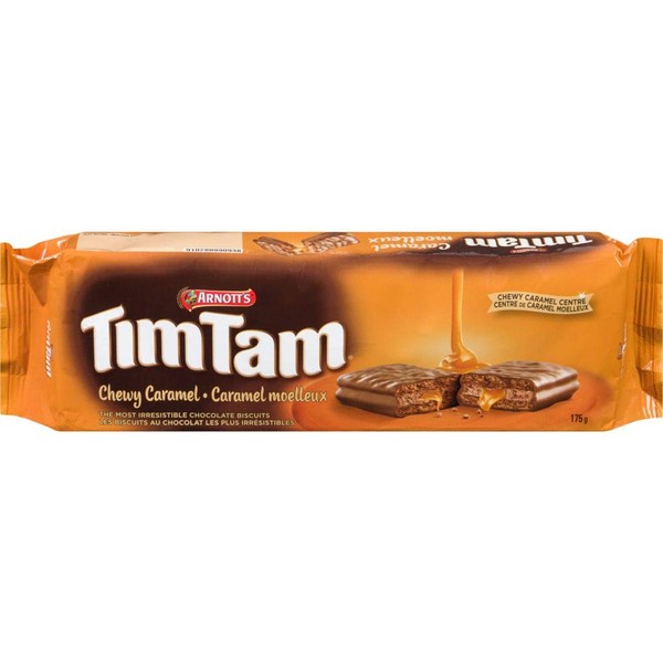 Arnott's Tim Tam Chocolate Biscuits, 175 Grams/6.2 Ounces, Chewy Caramel