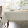 QIANQUHUI Embroidered Tablecloth for Dining Table,Dust Proof Spillproof Soil Resistant