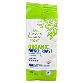 Nature’s Promise Organic French Roast Ground Coffee, 100% Arabica Dark Roast, 12 oz