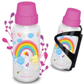 Children's Bicycle Bottle with Holder - Rainbow - Water Bottle Holder Bicycle, Bicycle Water Bottle, Drink Holder Bicycle, Bicycle Bottle Holder, Water Bottle Holder Bicycle