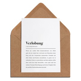 Verlobungskarte mit Umschlag: Verlobung Definition