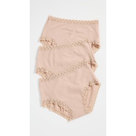 Natori womens Bliss Full briefs underwear, Caf? (3 Pack), Medium US