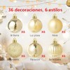 36 PCS Esferas Navideñas de 4 cm, Set con 6