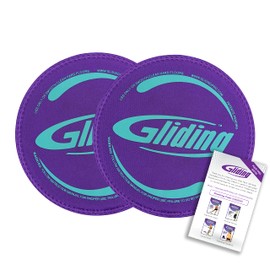Gliding Discos para Suelos de Madera Dura, Morado, 1 par, Discos Originales auténticos, Incluye 4 Entrenamientos de Video en Streaming