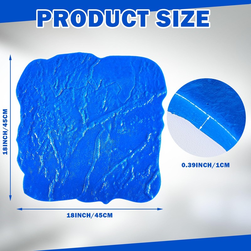 Gisafai 1 Pcs Concrete Stamps Mat Set Concrete Texturing Skin