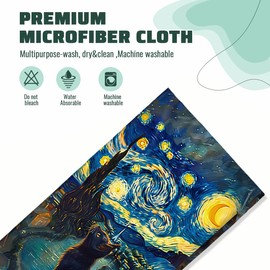 LXCSBD Black Cat Starry Night Bath Hand Towels Absorbent Anime Cartoon Cute Cat Bath Hand Towels for Bathroom Home Hotel Spa Gym Yoga Nautical Beach Bathroom Decor Gifts for Women Man 14"x28"