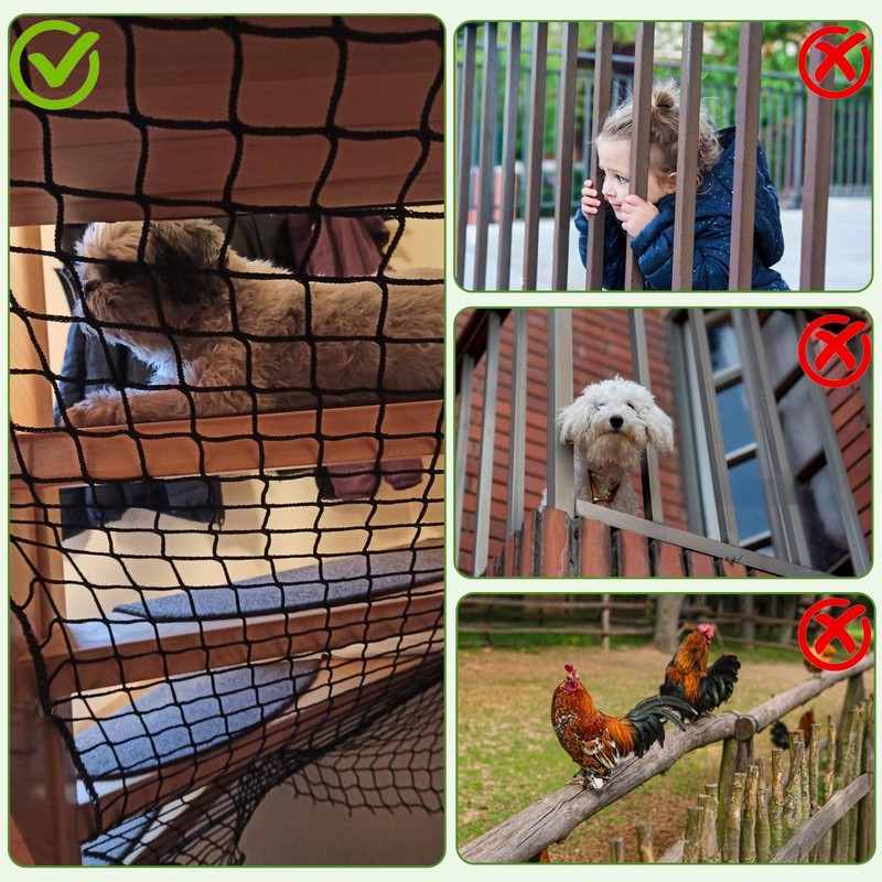 BERADNET Child Safety Net Protection Rope Net Safety Netting for