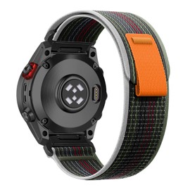 RanBluu QuickFit 26 mm Nylon Strap for Fenix 8 51 mm/Enduro 3/Fenix 7X/7X Pro/7X Pro Solar/Fenix 6X, Velcro Wristbands, Sport Loop Replacement Strap for Garmin Descent Mk3i, Colourful