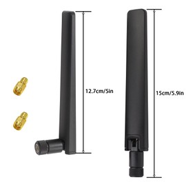 AQTAQ WiFi 6E Antenna Dual Band 2.4GHz 5GHz 5.8GHz 12dBi MIMO RP-SMA Connector Antenna WiFi WLAN Router Wireless Network Card USB Adapter for Security IP Camera Video Surveillance Monitor Bluetooth