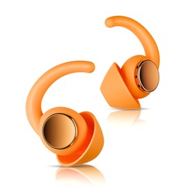 Ear Plugs for Sleeping, Soft Reusable Noise Cancelling EarPlugs for Sleep, Focus, Travel, Concerts & Study, 30dB Hearing Protection Comfortable Earplugs with Storage Case, 2 Pair (Orange)