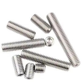 30Pcs #8-32x1/8 Hex Socket Set Grub Screws,Headless Cup Point,Flat Point Grub Bolt,Internal Hex Drive,304 Stainless Steel,Headless Concave End,Metric External Thread,for Towel Rack Door Knob