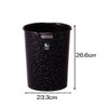 Sanko Plastic Trash Can, Clean Dust, Round Shape, Black, Approx.