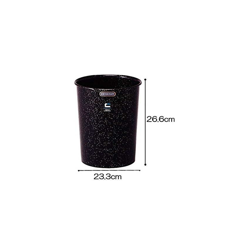 Sanko Plastic Trash Can, Clean Dust, Round Shape, Black, Approx.