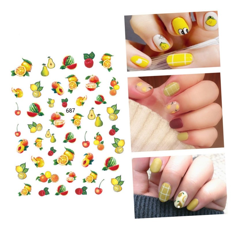 FOMIYES 2sets Easy Stickers Fruit Pattern for Christmas Party 12sheets*2