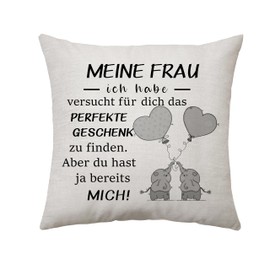 Gifts for Wife Pillow Case for Women Wife Gifts from Husband Valentines Anniversary Christmas Birthday Gifts for Wife Cushion Cover Keepsake (Woman)