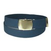 CTM Big & Tall Cotton Adjustable Belt with Brass Buckle,
