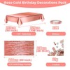 Rose Gold Birthday Party Decoration, Happy Birthday Banner, Rose Gold