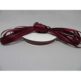 1 roll of 3mm x 50 metres Satin Ribbon Burgundy Wine Claret Double Sided 3 mm