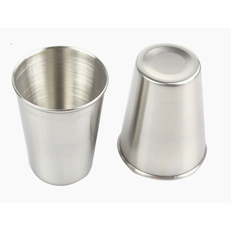 Yueton Set of 4 Stainless Steel Shot Cups Drinking Vessel