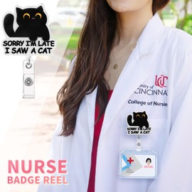 Aoryalps Retractable Badge Reel Holder Retractable with ID Clip for Nurse Nursing Name Tag Card Nursing Student Teacher Doctor Medical Assistant Work Office Clip-Gifts for Nurse