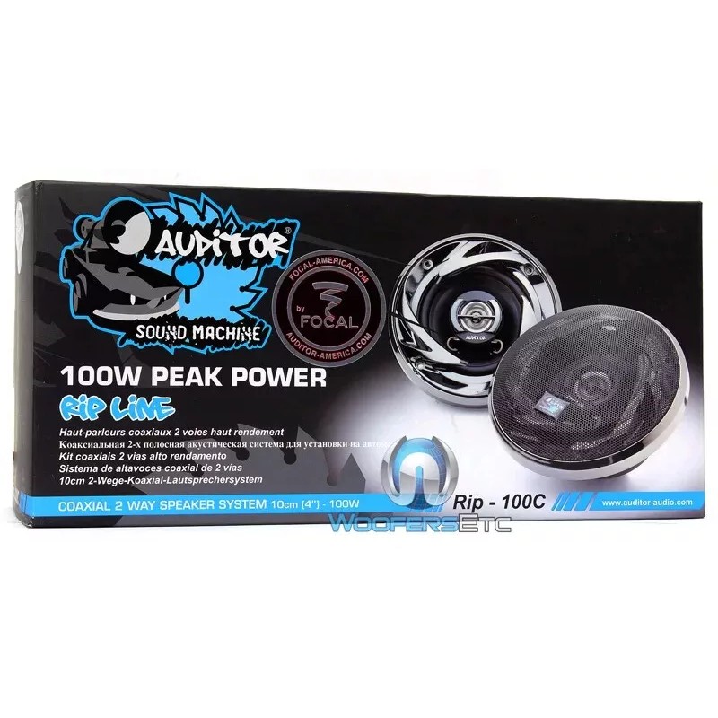Focal pkg FOCAL AUDITOR RIP-100C 2-WAY CAR 4" COAXIAL SPEAKERS