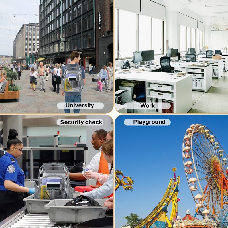 PAMANO Clear Backpack Transparent Heavy Duty See Through Bag for