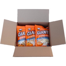 GIANTS Pumpkin Seeds, Roasted and Salted 5.15 oz. (Package of 12)