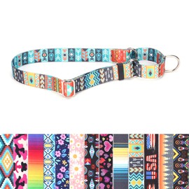 Martingale Collar for Small Dogs Non Slip Escape Proof Choke No Pull Soft Nylon Adjustable for Small Medium Large Breed Aztec Pattern Small Dogs