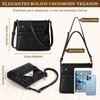 NEWHEY Bolsa Crossbody Mujer,Bolsas de Mujer de Pu Impermeable, Bolsa