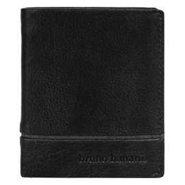 bruno banani Genuine Leather Wallet for Men and Women - 022004, black, rfid wallet