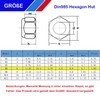 Pack of 50 Nylon Nuts M6 Stainless Steel, Hexagonal Nuts,