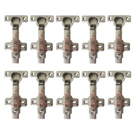 LIKERAINY 95 Degree Centre Stop Hinge 26 mm with Damper for Furniture Kitchen Cabinet Wardrobe Cabinet Door Automatic Hinge Half Present Hinges Pack of 10