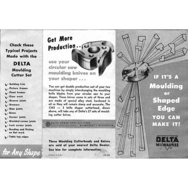 Unbranded Delta Rockwell Moulding Cutter Set Instructions
