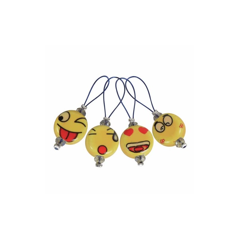 KnitPro KP11251 ZOONI: Bead Stitch Markers: Smileys, Assorted