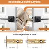 Probrico Square Black Passage Door Handle Heavy Duty Keyless Door