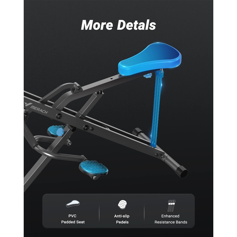 MERACH Squat Machine, Squat Rowing Machine with Adjustable Resistance, 350