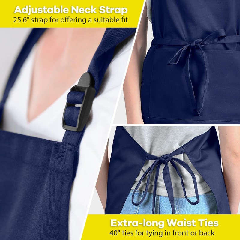 ROTANET Extra Large Apron for Men Adjustable Bib Aprons with