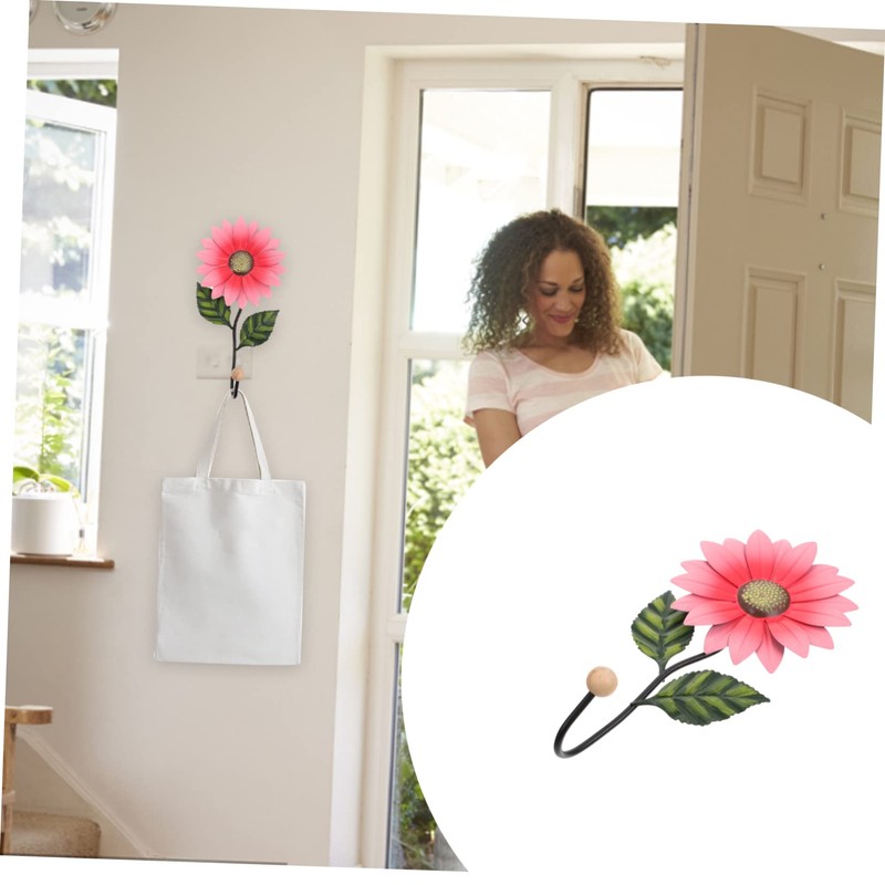 BESPORTBLE Wall Hanging Hook Creative Iron Sunflower Decor for Home