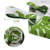 BROSHAN White and Green Curtains for Bedroom,Tropical Plant Leaf Window