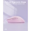 SOLAKAKA SM66 Pink Silent Dual Mode 2.4GHz Wireless Mouse, Adjustable