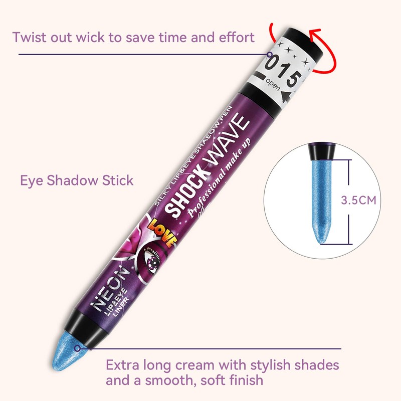 Boobeen 2 in 1 Eyeshadow & Lip Color Crayons, Cream