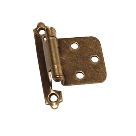 RV Designer H233, Self Closing Hinge, Antique, 2 Per Pack, Cabinet Hardware