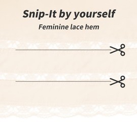 MANCYFIT Half Slips for Women Underskirt Dress Extender Lace Trim Knee Length Midi Skirt 19-26" Length Beige XX-Large