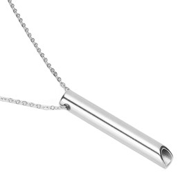Mindful Breathing Necklace, Portable Stainless Steel Anxiety Necklace, Breathwork Tool for Breathing Exercises, Anxiety Relief, Meditation, Relaxation and Calming Down(2#)