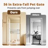 56"Extra Tall Pet Gate, 29.5-33.5"Wide, Auto Close Gate for Dog/Cat,