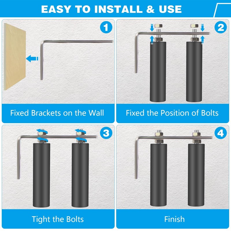 Universal Heavy Duty Slide Gate Guide Roller, 6" Nylon Rollers