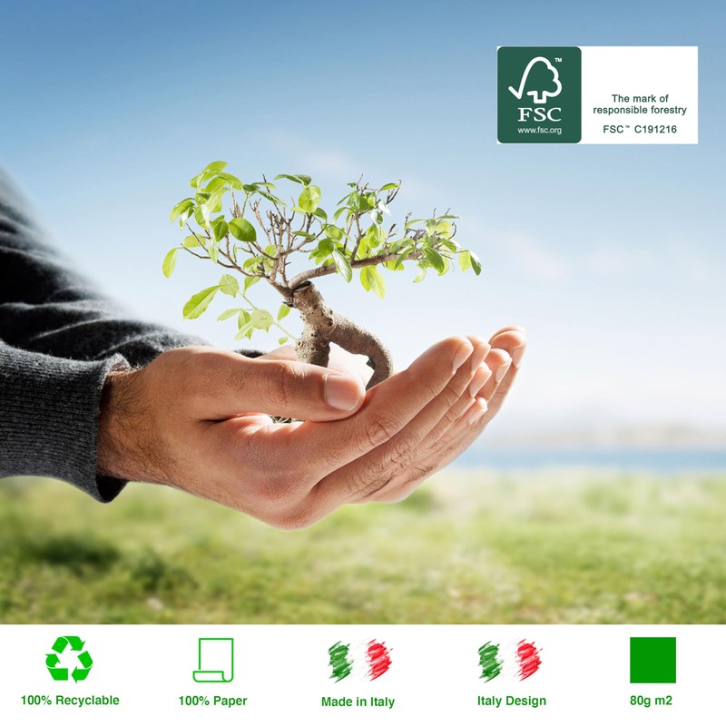 ARKRAFT Wrapping Paper 4 Sheets 90 x 65 cm FSC